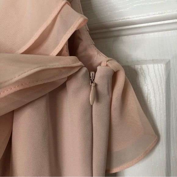 Aidan Mattox Flounce Chiffon Crepe Dress Gown - Picture 5 of 14